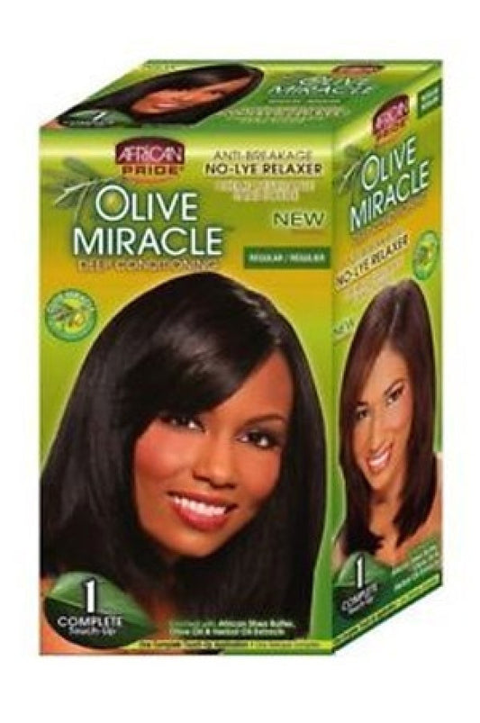 African Pride-72  Olive Miracle No Lye Relaxer1Touch/2AppReg