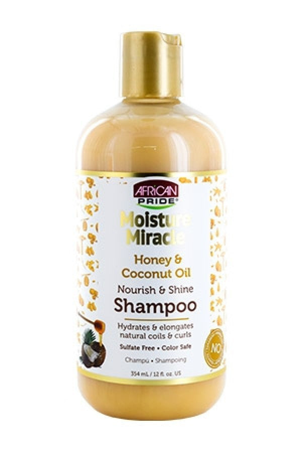 African Pride-74 Moist Miracle Honey & Coconut  Shampoo (12 oz)