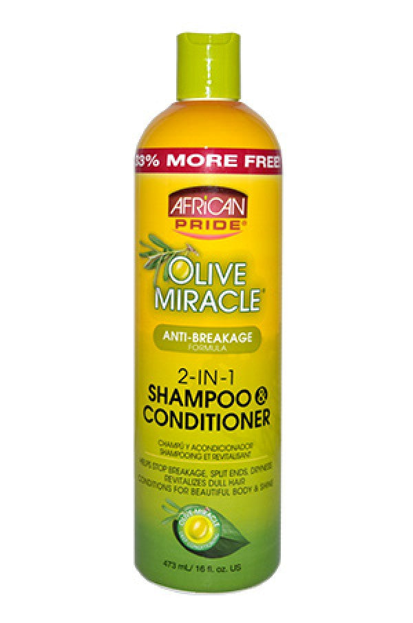 African Pride-35B Olive Miracle 2in1 Shamp&Conditioner(16oz)