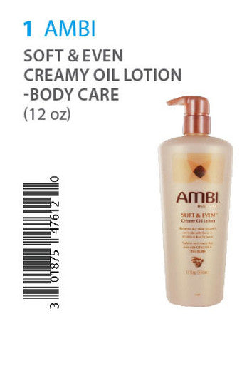 Ambi-1 Soft & Even Creamy Oil Lotion (12 oz) - Body Care