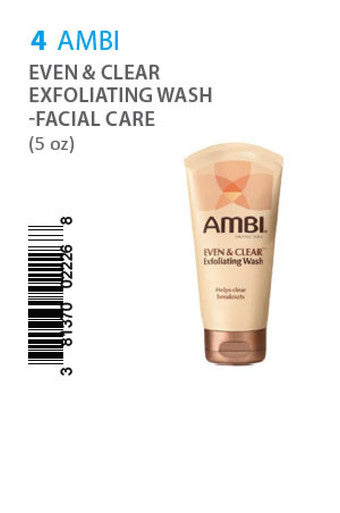 Ambi-4 Even & Clear Exfoliating Wash (5 oz)