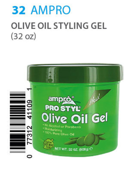 Ampro-32 Olive Oil Styling Gel (32 oz)