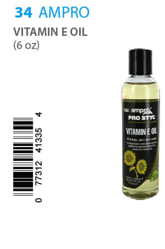 Ampro-34 Pro Styl Hair & Skin Vit. E Oil (6oz)