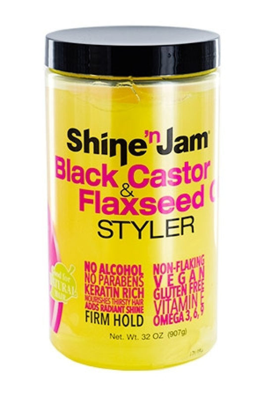 Ampro-44  Shine n Jam - Black & Castor Flaxseed Oil (32 oz)