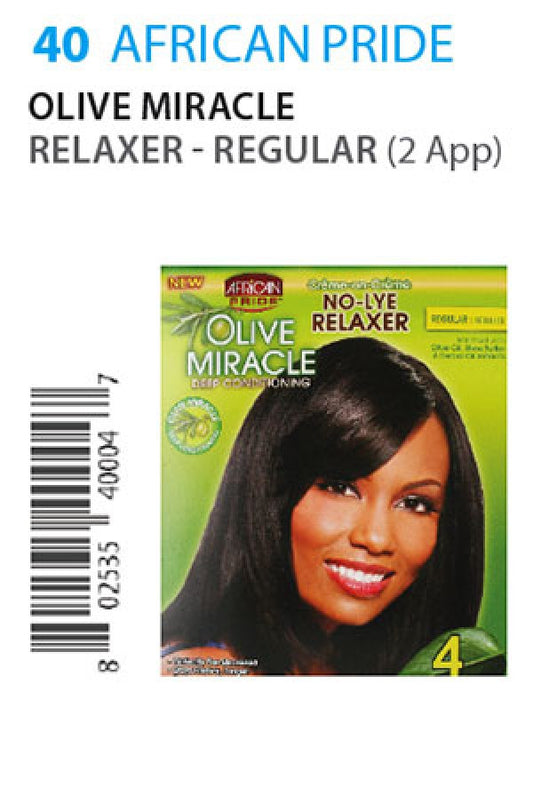 African Pride-40 Olive Miracle Relaxer4Touch/2App-Reg