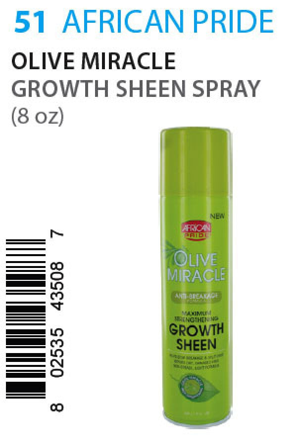 African Pride-51 Olive Miracle Growth Sheen Spray (8oz)