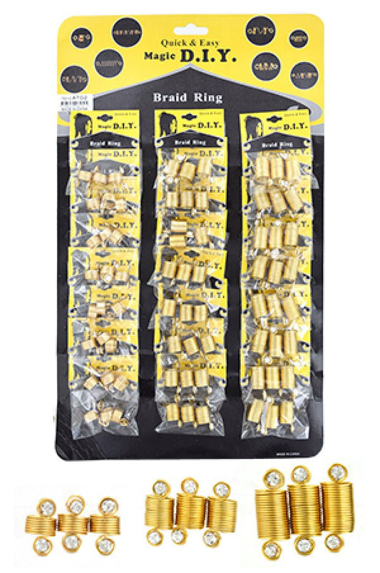 ATG2 Gold Braid Hair Ring 24/pk - pk