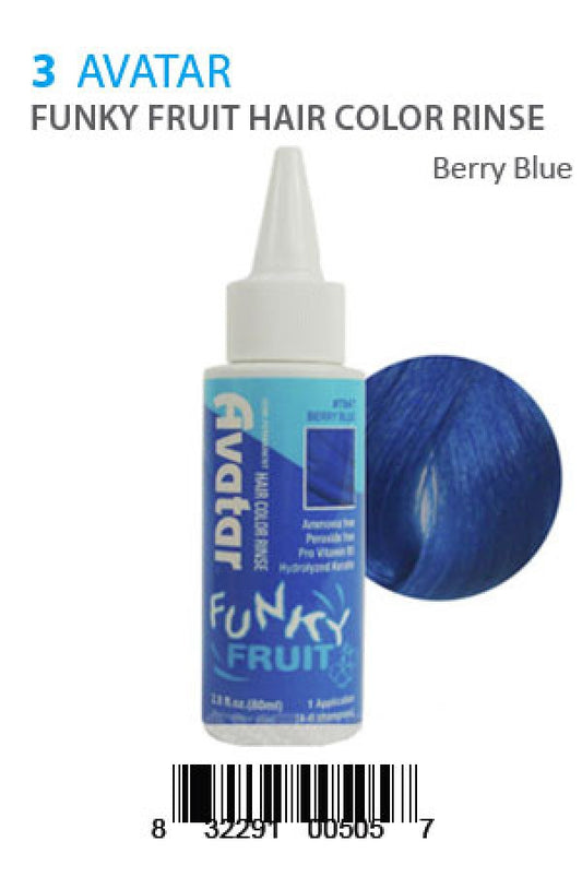 Avatar-5 Funky Fruit Hair Color Rinse Berry Blue