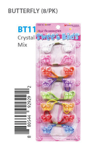 Magic Gold Bubble Butterfiles BT11 Crystal Mix 8/pk -pc