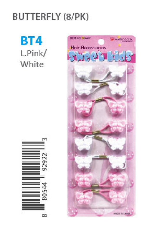 Magic Gold Bubble Butterflies BT4 L.Pink/White 8/pk -pc