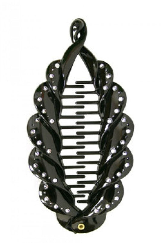 Fish Comb w/ Stone 1934 Black -dz