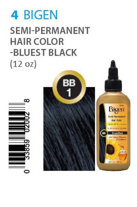 Bigen-4 Semi-Permanent Hair Color BB1 Bluest Black