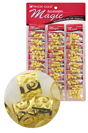 CX6626 Gold Hair & Nail Ring Bead (36/cd)