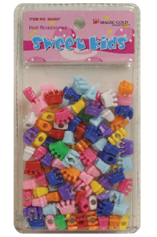 Magic Gold-1656 Plastic Bead Crown Mix -pc