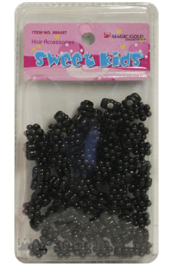 Magic Gold Plastic Bead Flower 1660 Black - pc
