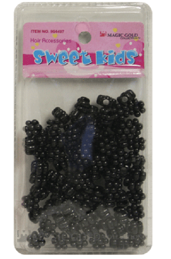 Magic Gold Plastic Bead Flower 1660 Black - pc