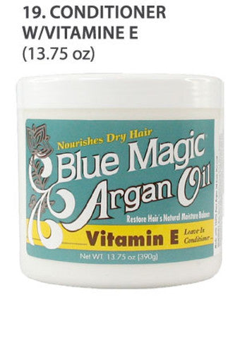 Revitalisant à l'huile d'argan Blue Magic-19 avec Vit. E(13,75 onces)