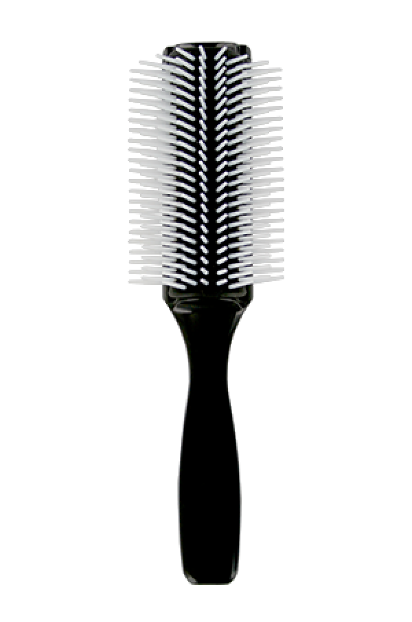 LIZ 9 Row Silicone Style Brush Black White Bristle BR6150 -pc