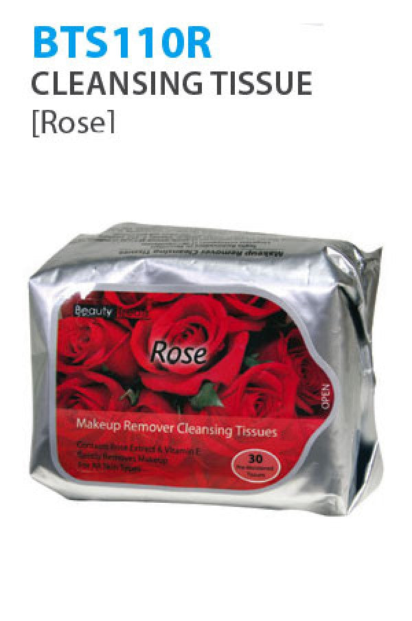 BTS110R-4 Beauty Treats Cleansing Tissue Rose 30/ea