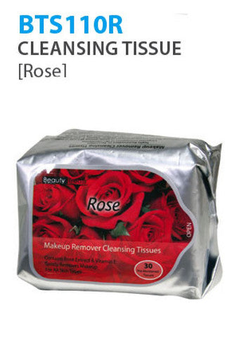 BTS110R-4 Beauty Treats Cleansing Tissue Rose 30/ea