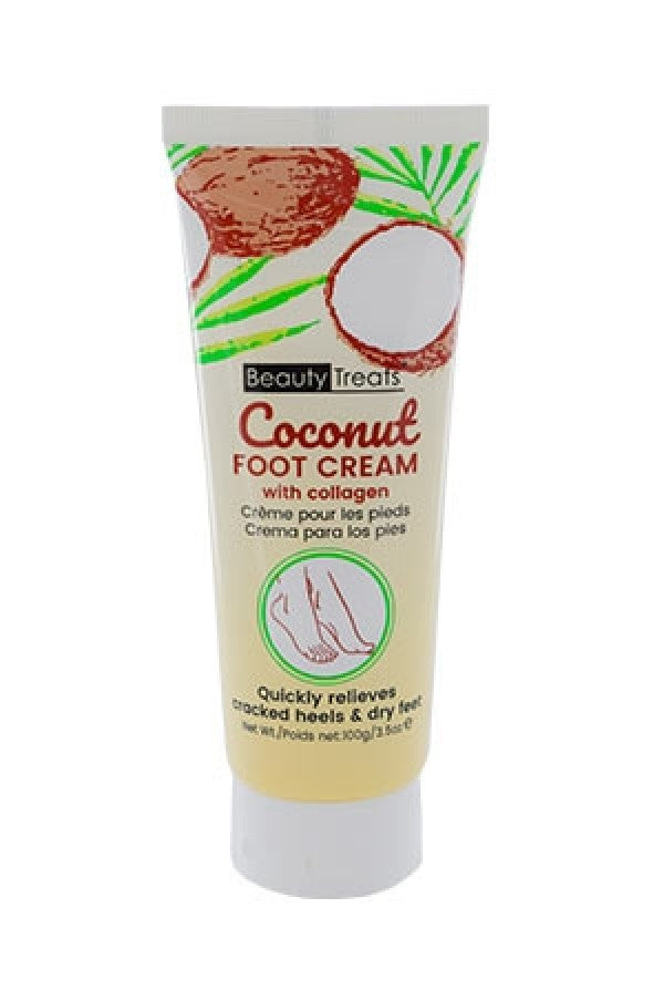 BTS126-83 Beauty Treats Coconut Foot Cream Collagen 12/ds-ds