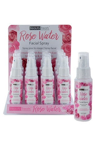 BTS129-84 Beauty Treats Rose Water Facial Spray 12/ds-ds