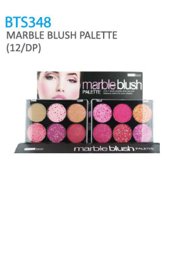 BTS348-45 Beauty Treats Marble Blush Pallette 12/DP