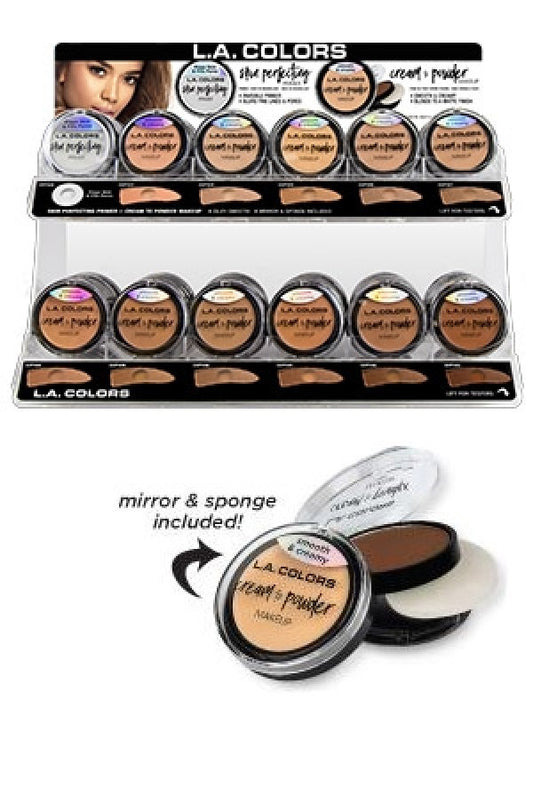 L.A Colors Skin Primer& Cream Powder  CAD97B.1 (Primer 6 kinds/ 9pcs, Powder 6 kinds/ 9 pcs)