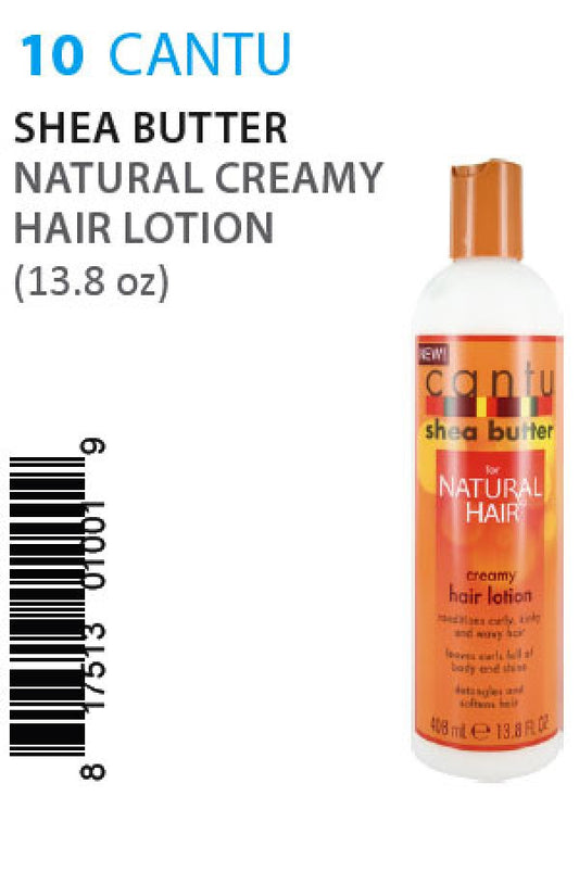 Cantu-10 Shea Butter Natural Creamy Hair Lotion (13.8oz)