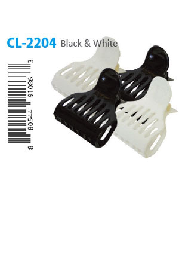 Butterfly Clamp (L) CL2204 Black & White -pk