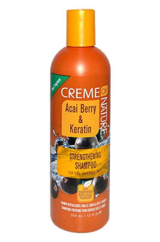 Creme of Nature-89 ACAI&KERATIN Strengthening Shampoo(12oz)