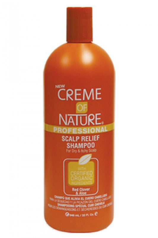 Creme of Nature-33 Red Clover & Aloe Scalp Relief Shampoo (32oz) for Dry & Itchy Scalp