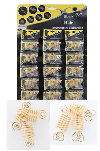 CTG5  Gold Hair & Nail Ring Bead 18/pk-pk