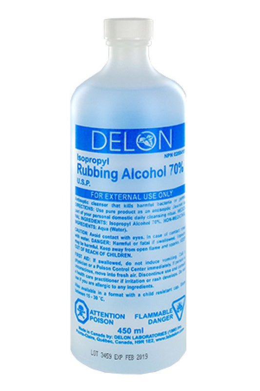 Delon-15 Isopropyl Rubbing Alcohol 70% (450ml/15oz)