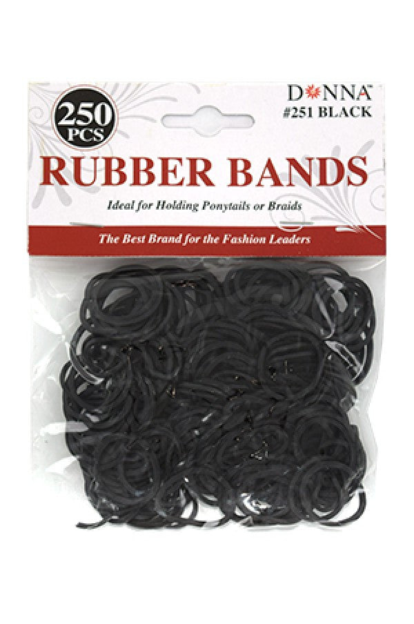 Donna-251 250pc Rubber Band Black-dz