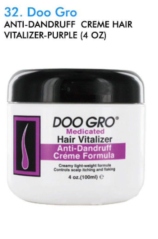 DooGro-32 Anti-Dandruff  Creme Hair Vitalizer-Purple (4 oz)