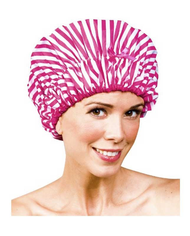 FASHIONISTA SHOWER CAP PINK PEPPERMINT