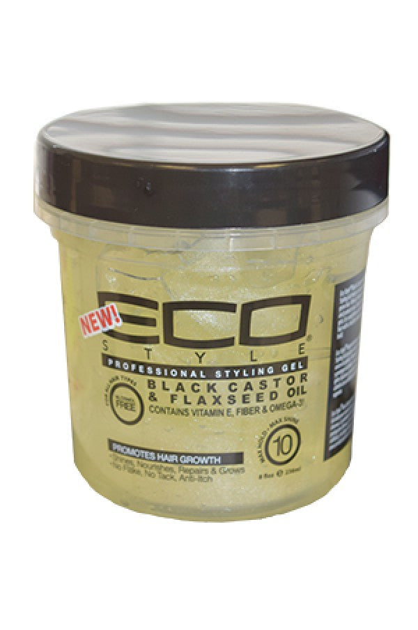 Eco Styler-82 Black Castor & Flaxseed Oil GeL(8oz)