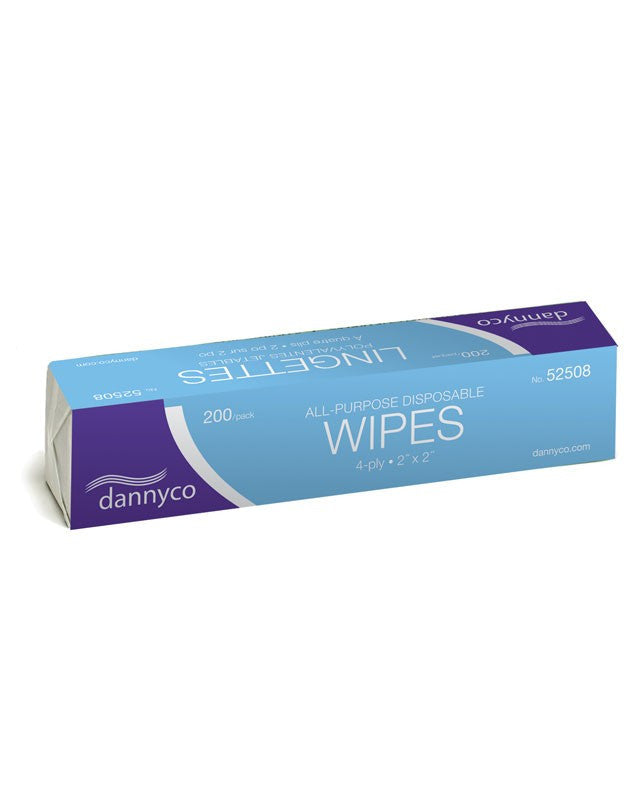 52508 4 PLY NON-WOVEN LINT FREE WIPES 2"X2" 200pk