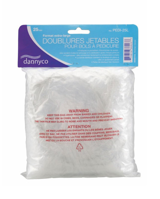 PEDI25L PLASTIC LINERS 25pk