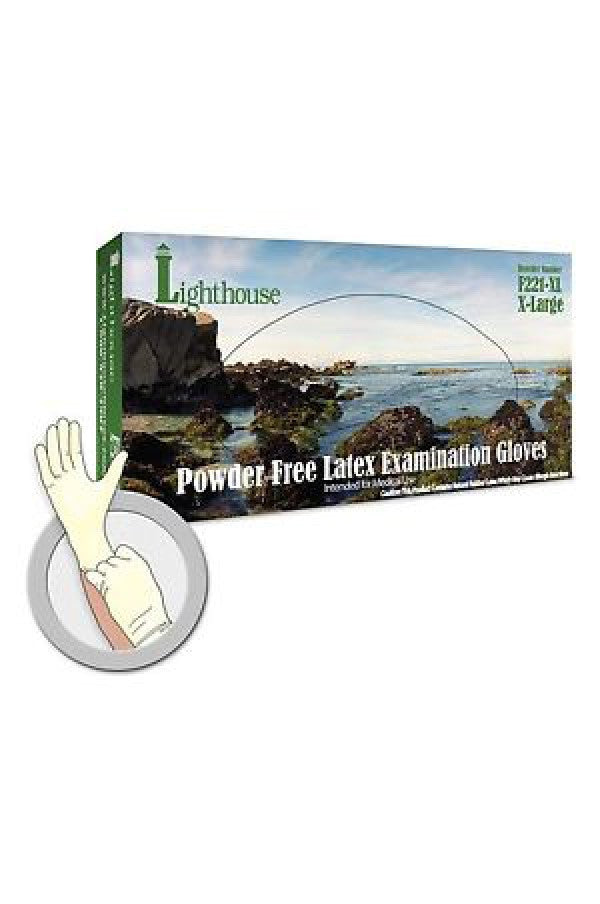 Lighthouse Powder Free Latex Gloves Small (100pc) F221-S