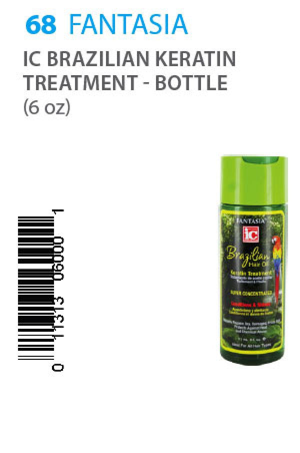 Fantasia-68 IC Brazilian Hair Oil Keratin Treatment (6oz) - Bottle