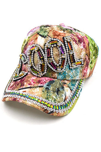 CAP400 Fashion Flower Stone Cap