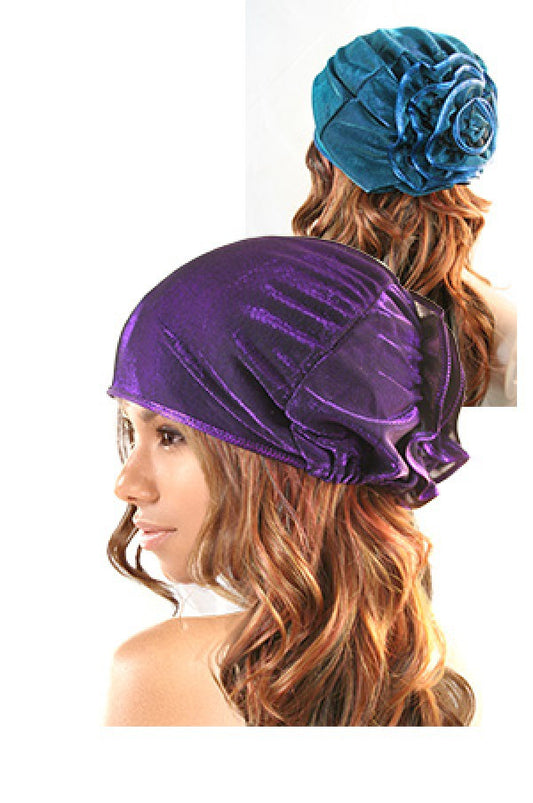 5674 Fashion net cap with flower shape -pc