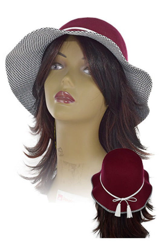 6556 Fashion Wool Cloche Hat -pc