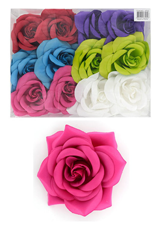 Flower Hair Clip Flower 6753 (12pcs/pk) -pk