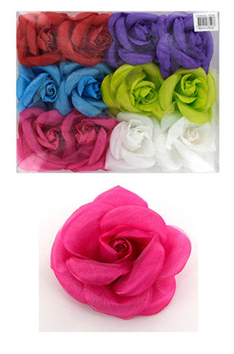 Flower Hair Clip Flower 6754 (12pcs/pk) -pk