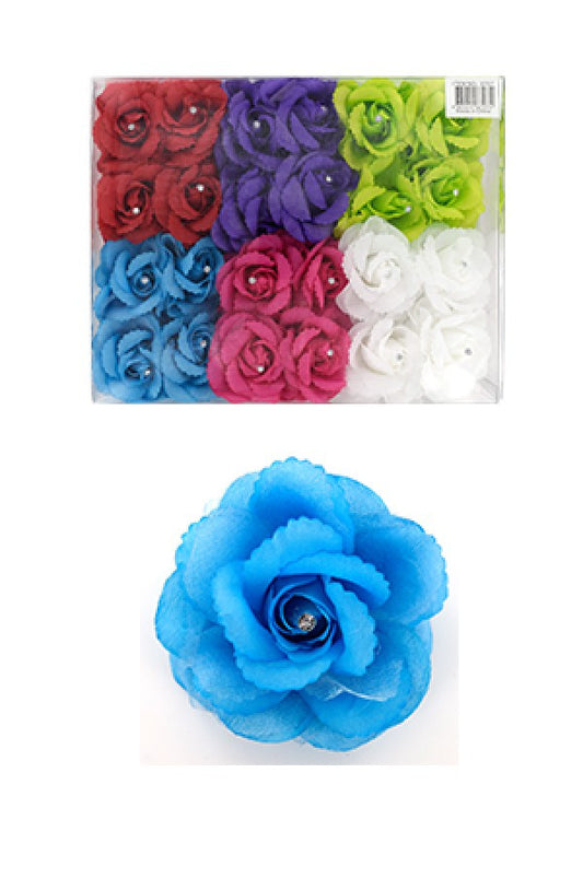 Flower Hair Clip Flower 6757 (24pcs/pk) -pk