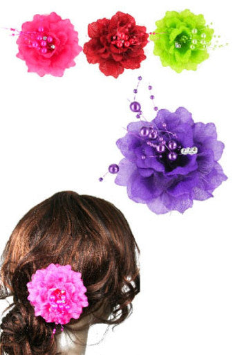 Flower Hair Clip 3in1 Flower 3016 ASST - dz