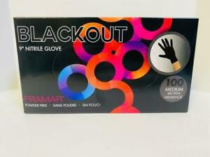 Framar Blackout Nitrile Gloves Medium - 100 Count 